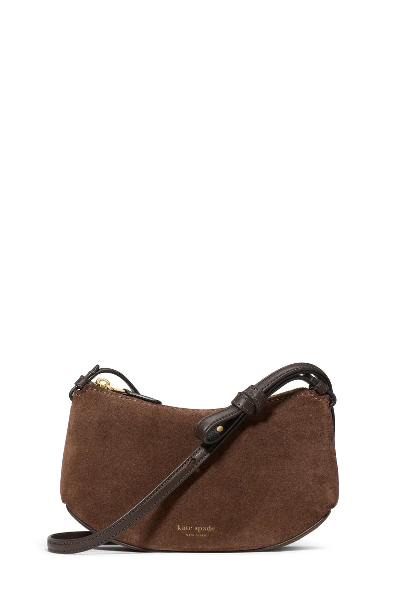 كيت سبيد حقيبة كروس بودي من جلد السويد بحلقة